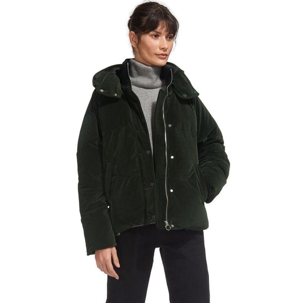Whistles Iva Velvet Puffer coat Small